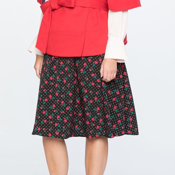 Draper James for Eloquii polka dot floral midi - Picture 3 of 8
